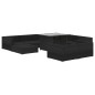 10-tlg. Garten-Lounge-Set mit Auflagen Poly Rattan Schwarz 10-tlg. Garten-Lounge-Set mit Auflagen Poly Rattan Schwarz