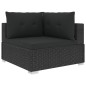 10-tlg. Garten-Lounge-Set mit Auflagen Poly Rattan Schwarz 10-tlg. Garten-Lounge-Set mit Auflagen Poly Rattan Schwarz