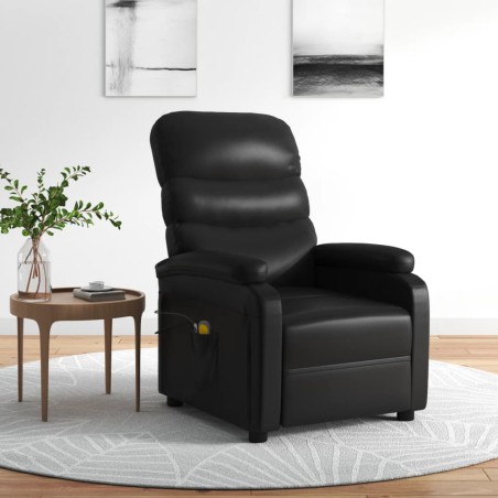 vidaXL Massagesessel Elektrisch Schwarz Kunstleder