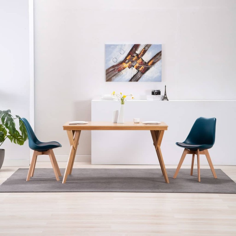 vidaXL Esszimmerstühle 2 Stk. Türkis und Schwarz Kunstleder vidaXL Esszimmerstühle 2 Stk. Türkis und Schwarz Kunstleder