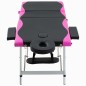 vidaXL Massageliege Klappbar 3-Zonen Aluminiumgestell Schwarz und Rosa vidaXL Massageliege Klappbar 3-Zonen Aluminiumgestell Schwarz und Rosa