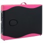 vidaXL Massageliege Klappbar 3-Zonen Aluminiumgestell Schwarz und Rosa vidaXL Massageliege Klappbar 3-Zonen Aluminiumgestell Schwarz und Rosa