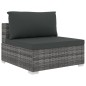 vidaXL 13-tlg. Garten-Lounge-Set mit Polstern Poly Rattan Grau vidaXL 13-tlg. Garten-Lounge-Set mit Polstern Poly Rattan Grau