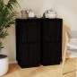 vidaXL Sideboards 2 Stk. Schwarz 31,5x34x75 cm Massivholz Kiefer vidaXL Sideboards 2 Stk. Schwarz 31,5x34x75 cm Massivholz Kiefer