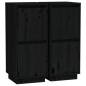 vidaXL Sideboards 2 Stk. Schwarz 31,5x34x75 cm Massivholz Kiefer vidaXL Sideboards 2 Stk. Schwarz 31,5x34x75 cm Massivholz Kiefer