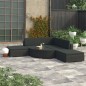 vidaXL 6-tlg. Garten-Lounge-Set mit Auflagen Poly Rattan Schwarz vidaXL 6-tlg. Garten-Lounge-Set mit Auflagen Poly Rattan Schwarz