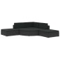 vidaXL 6-tlg. Garten-Lounge-Set mit Auflagen Poly Rattan Schwarz vidaXL 6-tlg. Garten-Lounge-Set mit Auflagen Poly Rattan Schwarz