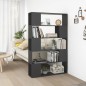vidaXL Bücherregal Raumteiler Grau 100x24x155 cm Holzwerkstoff vidaXL Bücherregal Raumteiler Grau 100x24x155 cm Holzwerkstoff