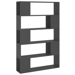 vidaXL Bücherregal Raumteiler Grau 100x24x155 cm Holzwerkstoff