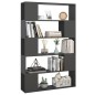 vidaXL Bücherregal Raumteiler Grau 100x24x155 cm Holzwerkstoff vidaXL Bücherregal Raumteiler Grau 100x24x155 cm Holzwerkstoff