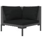 vidaXL Gartensofa mit Kissen Halbrundes Poly Rattan vidaXL Gartensofa mit Kissen Halbrundes Poly Rattan