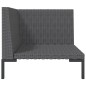 vidaXL Gartensofa mit Kissen Halbrundes Poly Rattan vidaXL Gartensofa mit Kissen Halbrundes Poly Rattan