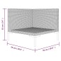 vidaXL Gartensofa mit Kissen Halbrundes Poly Rattan vidaXL Gartensofa mit Kissen Halbrundes Poly Rattan