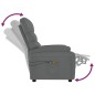 vidaXL Massagesessel Elektrisch Grau Kunstleder vidaXL Massagesessel Elektrisch Grau Kunstleder