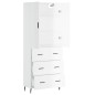 Highboard Hochglanz-Weiß 69,5x34x180 cm Holzwerkstoff Highboard Hochglanz-Weiß 69,5x34x180 cm Holzwerkstoff