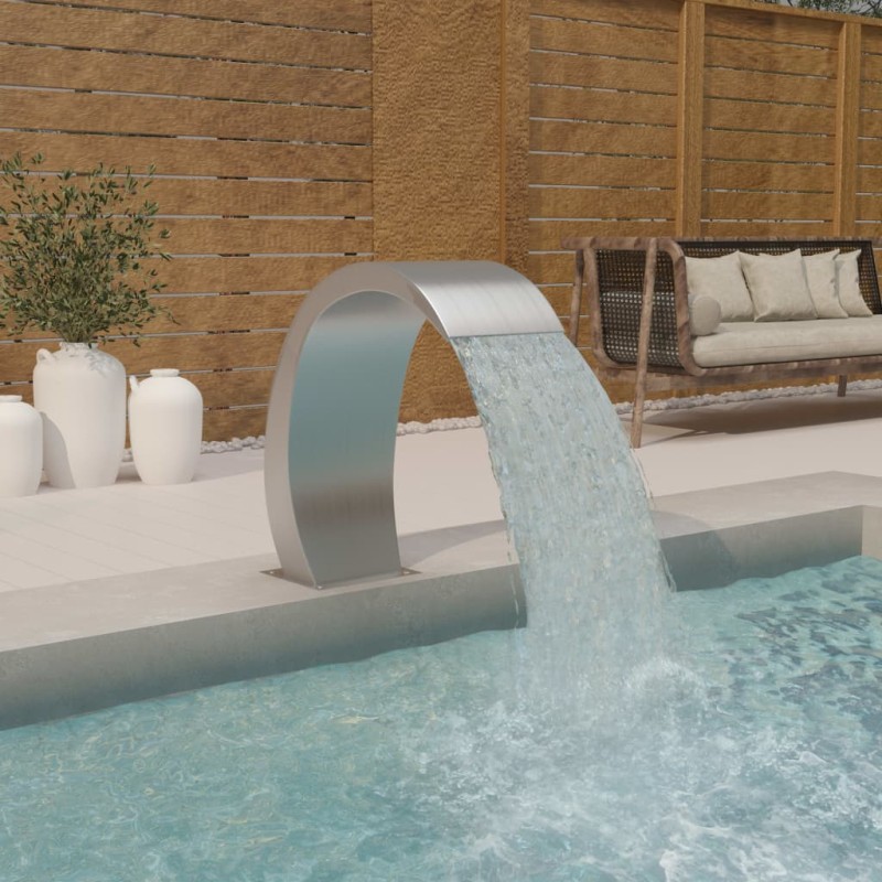 vidaXL Pool-Wasserfall 22x60x70 cm Edelstahl 304 vidaXL Pool-Wasserfall 22x60x70 cm Edelstahl 304