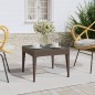 vidaXL Beistelltisch Braun 50x50x38 cm Poly Rattan und Hartglas vidaXL Beistelltisch Braun 50x50x38 cm Poly Rattan und Hartglas