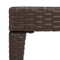 vidaXL Beistelltisch Braun 50x50x38 cm Poly Rattan und Hartglas vidaXL Beistelltisch Braun 50x50x38 cm Poly Rattan und Hartglas