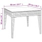 vidaXL Beistelltisch Braun 50x50x38 cm Poly Rattan und Hartglas vidaXL Beistelltisch Braun 50x50x38 cm Poly Rattan und Hartglas