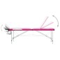 vidaXL Massageliege Klappbar 3-Zonen Aluminiumgestell Weiß und Rosa vidaXL Massageliege Klappbar 3-Zonen Aluminiumgestell Weiß und Rosa
