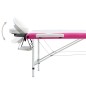vidaXL Massageliege Klappbar 3-Zonen Aluminiumgestell Weiß und Rosa vidaXL Massageliege Klappbar 3-Zonen Aluminiumgestell Weiß und Rosa