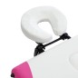 vidaXL Massageliege Klappbar 3-Zonen Aluminiumgestell Weiß und Rosa vidaXL Massageliege Klappbar 3-Zonen Aluminiumgestell Weiß und Rosa