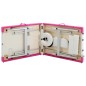 vidaXL Massageliege Klappbar 3-Zonen Aluminiumgestell Weiß und Rosa vidaXL Massageliege Klappbar 3-Zonen Aluminiumgestell Weiß und Rosa