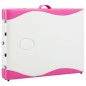 vidaXL Massageliege Klappbar 3-Zonen Aluminiumgestell Weiß und Rosa vidaXL Massageliege Klappbar 3-Zonen Aluminiumgestell Weiß und Rosa