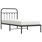 vidaXL Bettgestell mit Kopfteil Metall Schwarz 90x190 cm vidaXL Bettgestell mit Kopfteil Metall Schwarz 90x190 cm