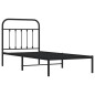 vidaXL Bettgestell mit Kopfteil Metall Schwarz 90x190 cm vidaXL Bettgestell mit Kopfteil Metall Schwarz 90x190 cm