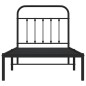 vidaXL Bettgestell mit Kopfteil Metall Schwarz 90x190 cm vidaXL Bettgestell mit Kopfteil Metall Schwarz 90x190 cm