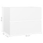 vidaXL Waschbeckenunterschrank Weiß 60x38,5x45 cm Holzwerkstoff vidaXL Waschbeckenunterschrank Weiß 60x38,5x45 cm Holzwerkstoff