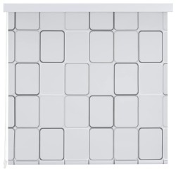 vidaXL Duschrollo 160x240 cm Quadratmuster