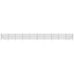 vidaXL Maschendrahtzaun Anthrazit 1,4x25 m Verzinkter Stahl