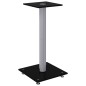 vidaXL Lautsprecher-Ständer 2 Stk. Schwarz & Silbern Hartglas 1 Säule vidaXL Lautsprecher-Ständer 2 Stk. Schwarz & Silbern Hartglas 1 Säule