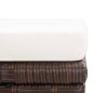 Gartenhocker 2 Stk. mit Sitzkissen Poly Rattan Braun Gartenhocker 2 Stk. mit Sitzkissen Poly Rattan Braun
