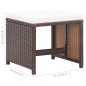 Gartenhocker 2 Stk. mit Sitzkissen Poly Rattan Braun Gartenhocker 2 Stk. mit Sitzkissen Poly Rattan Braun
