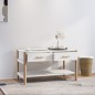 vidaXL Couchtisch Weiß 82x48x45 cm Holzwerkstoff vidaXL Couchtisch Weiß 82x48x45 cm Holzwerkstoff
