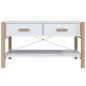 vidaXL Couchtisch Weiß 82x48x45 cm Holzwerkstoff vidaXL Couchtisch Weiß 82x48x45 cm Holzwerkstoff