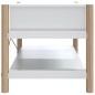 vidaXL Couchtisch Weiß 82x48x45 cm Holzwerkstoff vidaXL Couchtisch Weiß 82x48x45 cm Holzwerkstoff