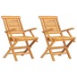 vidaXL Gartenstühle 2 Stk. Klappbar 56x63x90 cm Massivholz Teak vidaXL Gartenstühle 2 Stk. Klappbar 56x63x90 cm Massivholz Teak