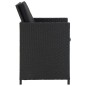 9-tlg. Garten-Essgruppe mit Auflagen Poly Rattan Schwarz 9-tlg. Garten-Essgruppe mit Auflagen Poly Rattan Schwarz
