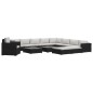 13-tlg. Garten-Lounge-Set mit Auflagen Poly Rattan Schwarz 13-tlg. Garten-Lounge-Set mit Auflagen Poly Rattan Schwarz