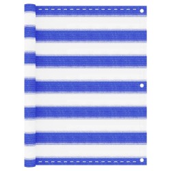 vidaXL Balkon-Sichtschutz Blau und Weiß 75x500 cm HDPE