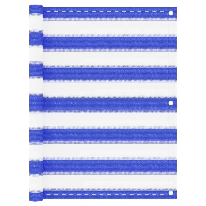 vidaXL Balkon-Sichtschutz Blau und Weiß 75x500 cm HDPE vidaXL Balkon-Sichtschutz Blau und Weiß 75x500 cm HDPE
