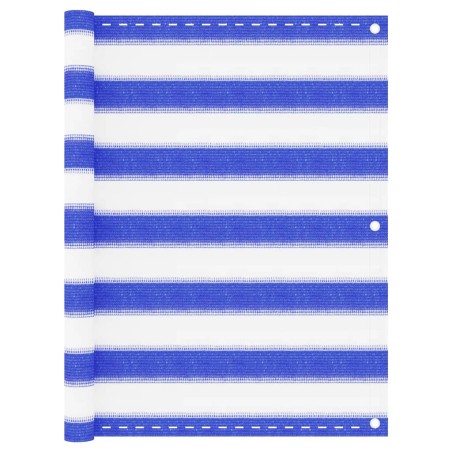 vidaXL Balkon-Sichtschutz Blau und Weiß 75x500 cm HDPE