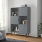 vidaXL Bücherregal MOLDE Grau 90x35x133,5 cm Massivholz Kiefer vidaXL Bücherregal MOLDE Grau 90x35x133,5 cm Massivholz Kiefer
