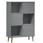 vidaXL Bücherregal MOLDE Grau 90x35x133,5 cm Massivholz Kiefer vidaXL Bücherregal MOLDE Grau 90x35x133,5 cm Massivholz Kiefer