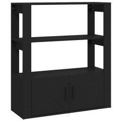 vidaXL Sideboard Schwarz 80x30x90 cm Holzwerkstoff