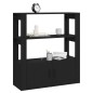 vidaXL Sideboard Schwarz 80x30x90 cm Holzwerkstoff vidaXL Sideboard Schwarz 80x30x90 cm Holzwerkstoff